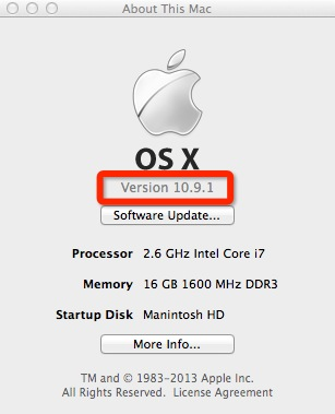 查看OS X版本